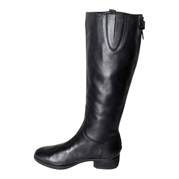 NWOB SAM EDELMAN Penny Black Leather Riding Boot Size 5.5M - Picture 7 of 9